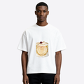 whiskey sour boxy tee – white – front