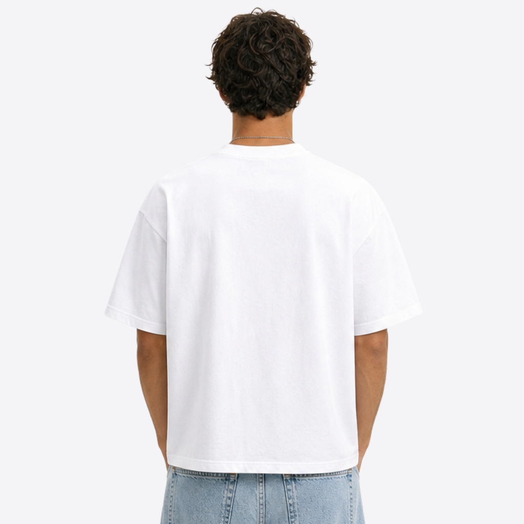 white ferrari boxy tee