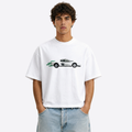 white ferrari boxy tee
