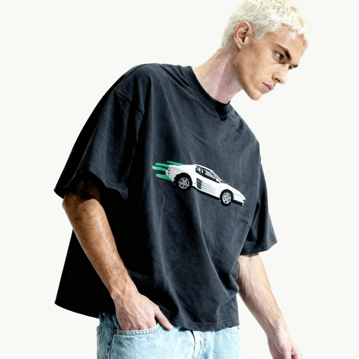 white ferrari boxy tee tees-clo