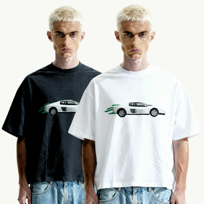white ferrari boxy tee tees-clo