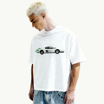 white ferrari boxy tee tees-clo