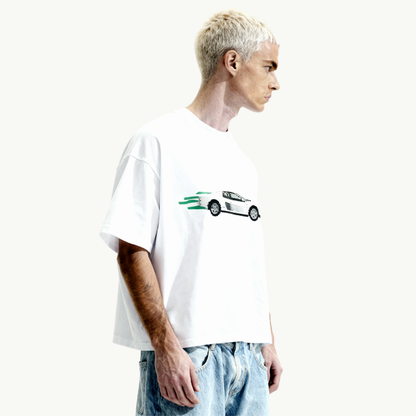 white ferrari boxy tee tees-clo