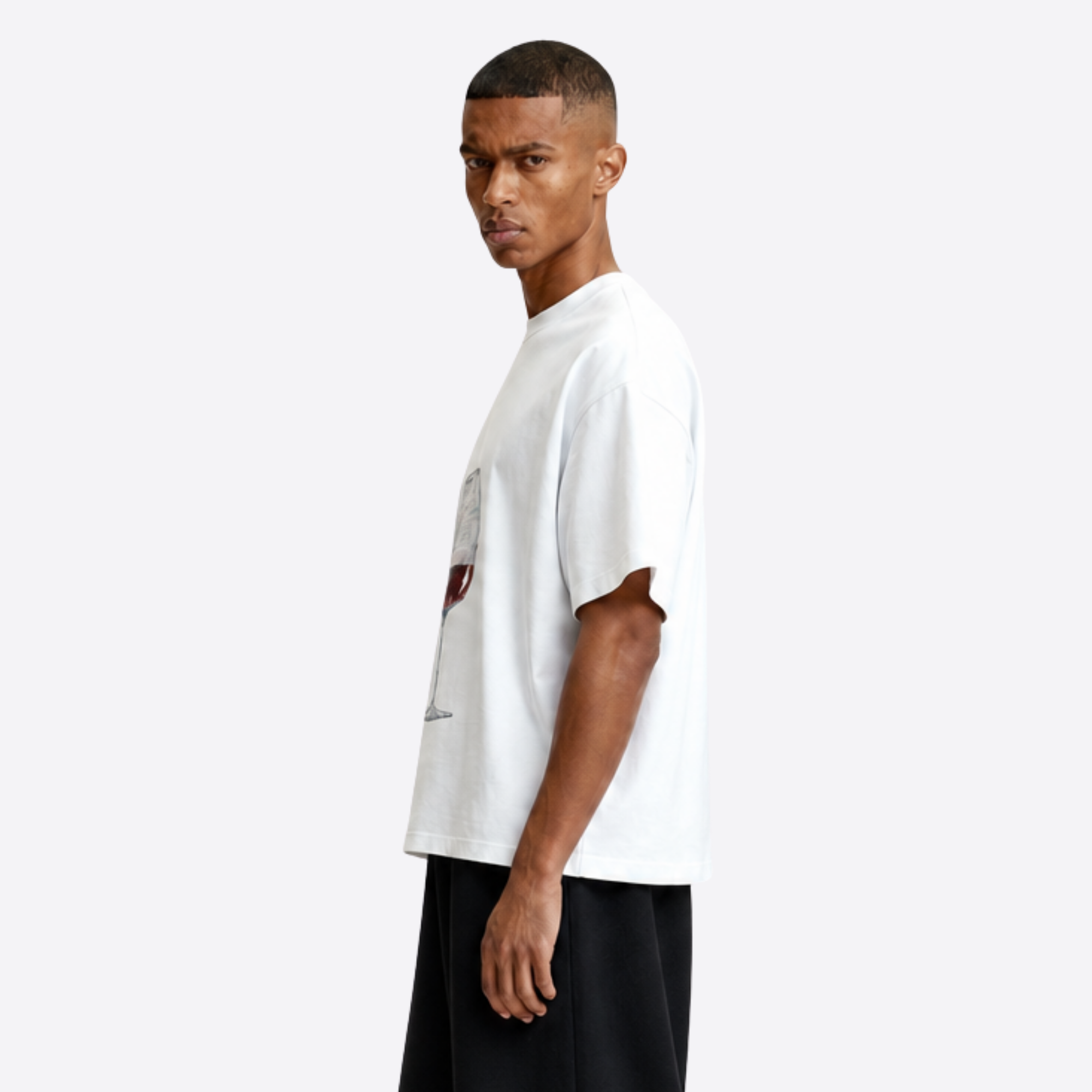 wine glass boxy tee