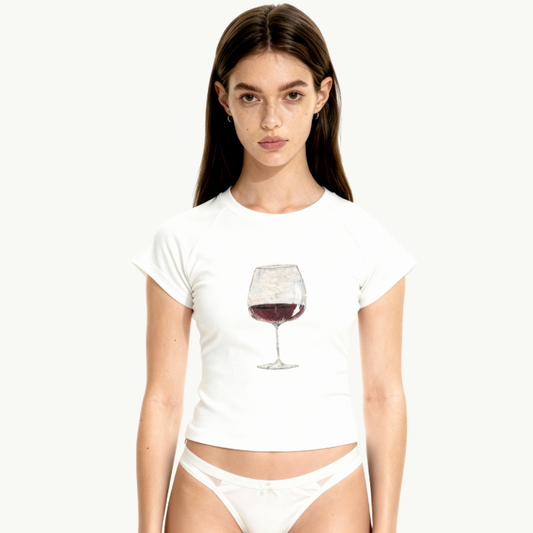 wine glass baby tee tees-clo