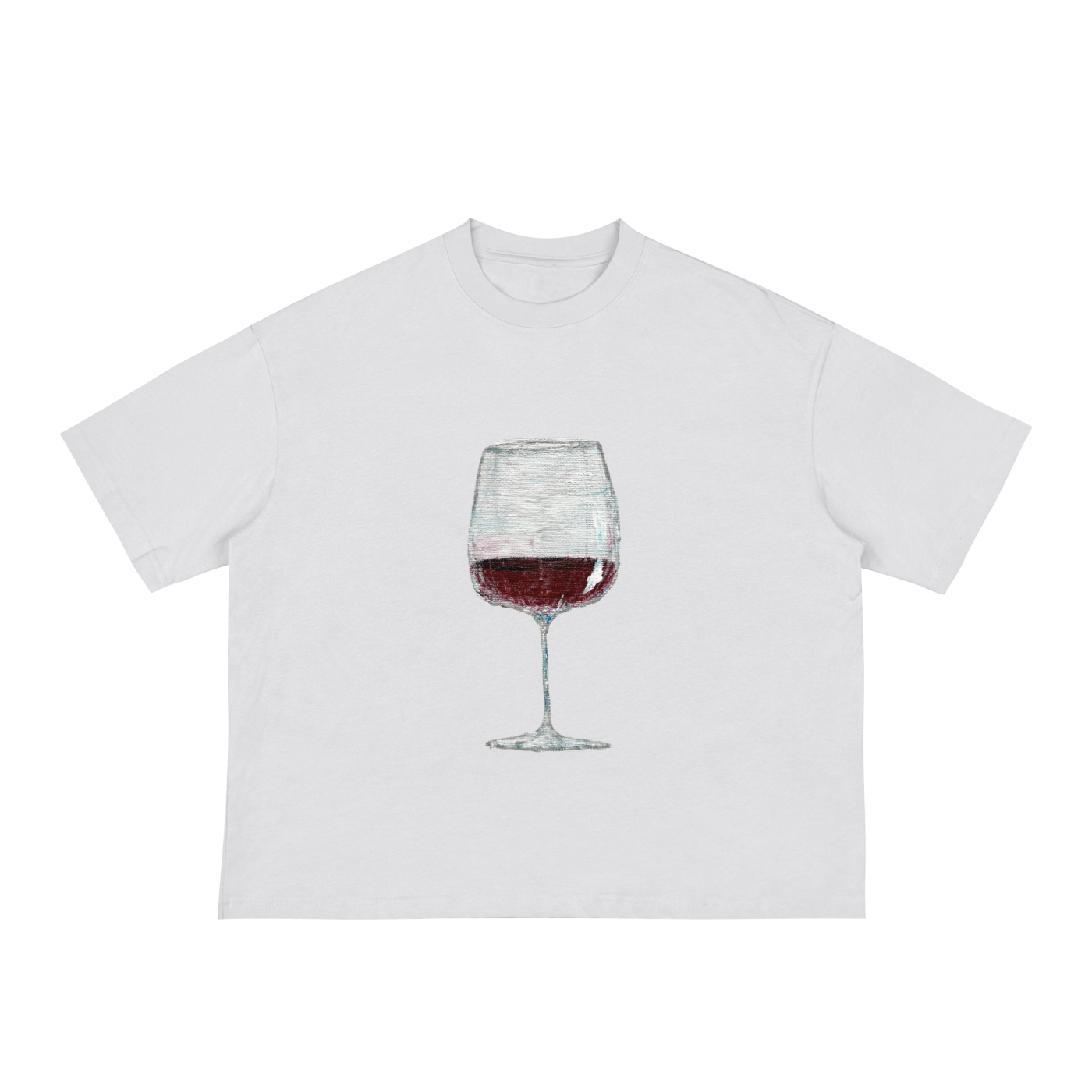 wine glass t-shirt | Creative T-Shirts with Artistic Print - frontside 